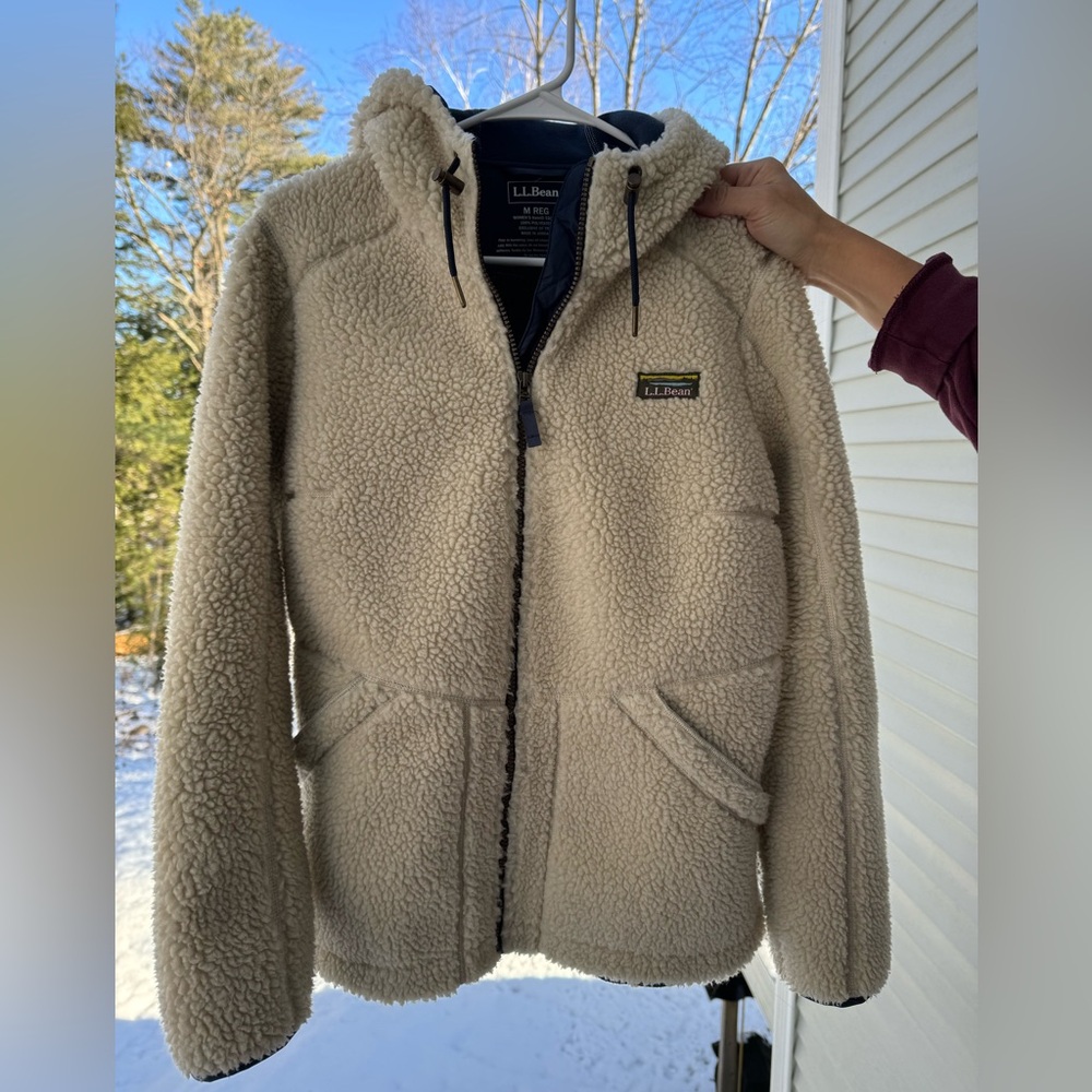 LL Bean Mountain Pile Fleece Jacket, Women’s Size Medium